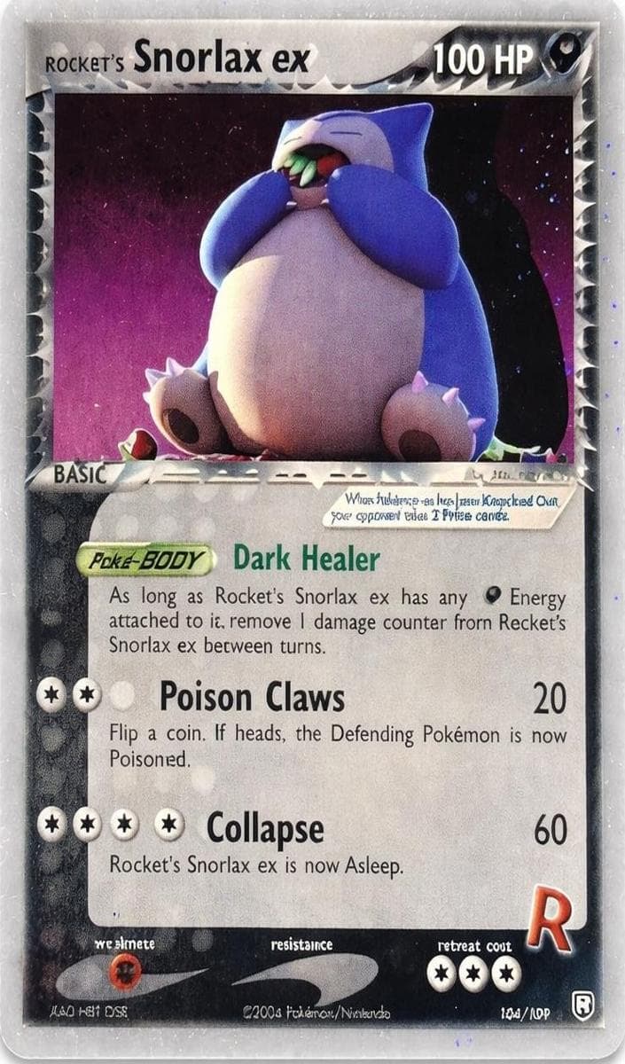 Rocket's Snorlax ex trading card