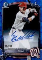 Eli Willits 2025 bowman Bowman Draft Chrome Prospect Auto (1st)