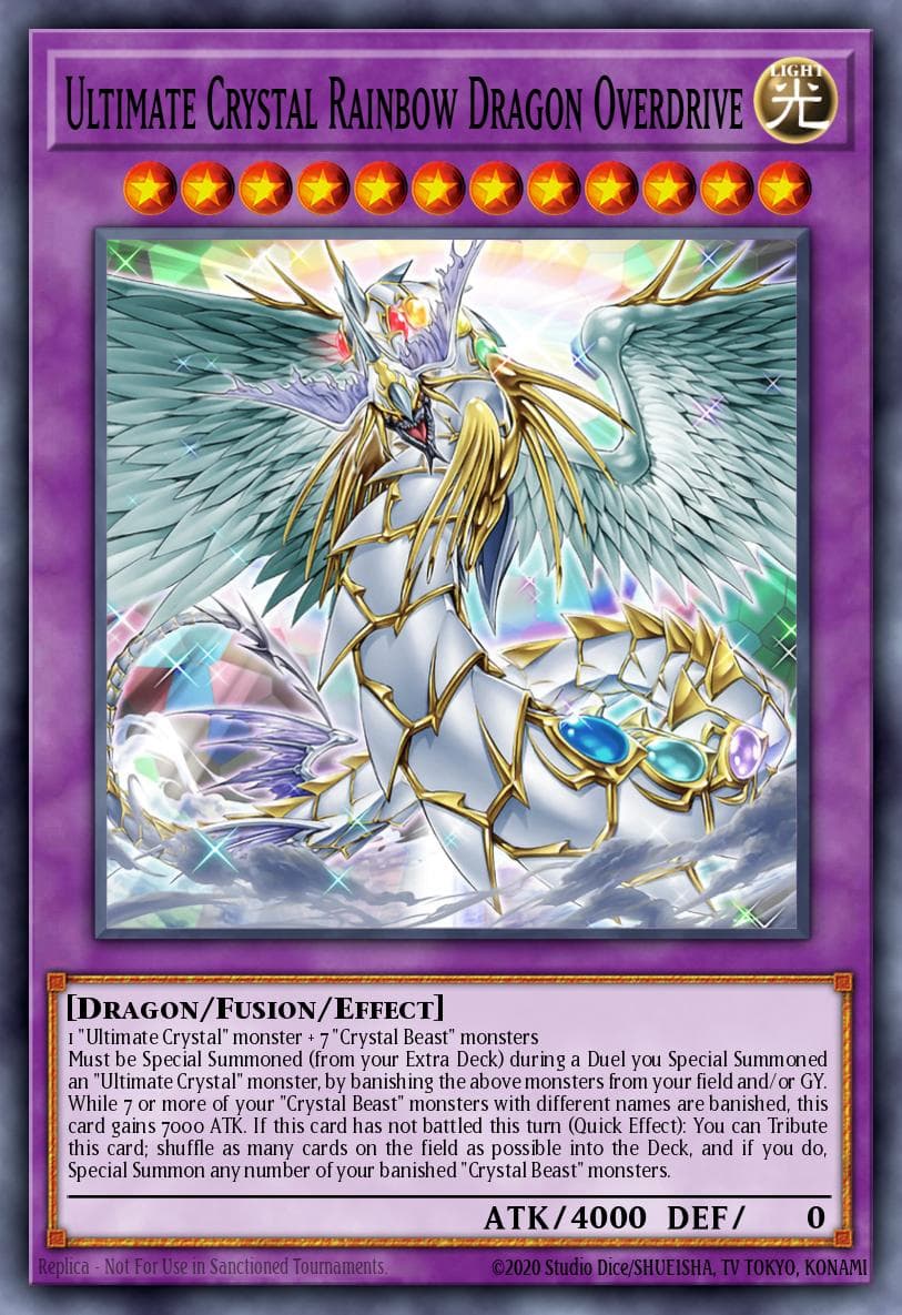 Ultimate Crystal Rainbow Dragon Overdrive 2022 Yu-Gi-Oh! Structure Deck: Legend Of The Crystal Beasts