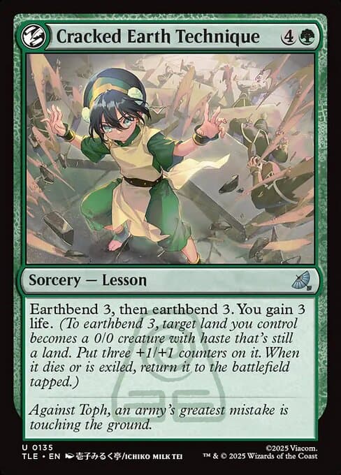 Cracked Earth Technique 2025 Magic: The Gathering Avatar: The Last Airbender Eternal