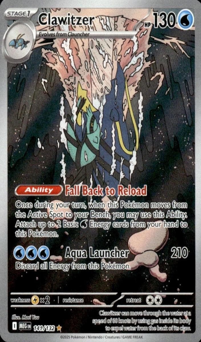 Clawitzer trading card