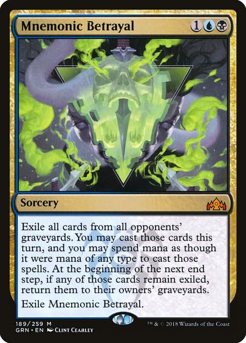 Mnemonic Betrayal 2018 Magic: The Gathering Guilds of Ravnica