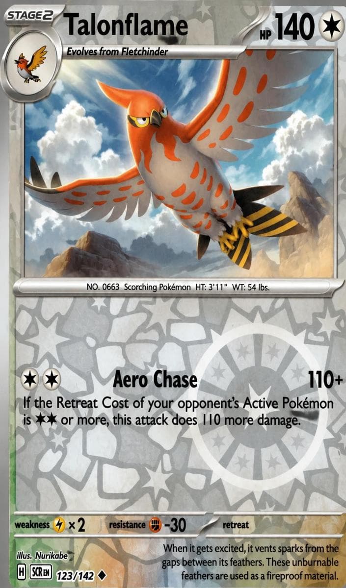 Talonflame trading card