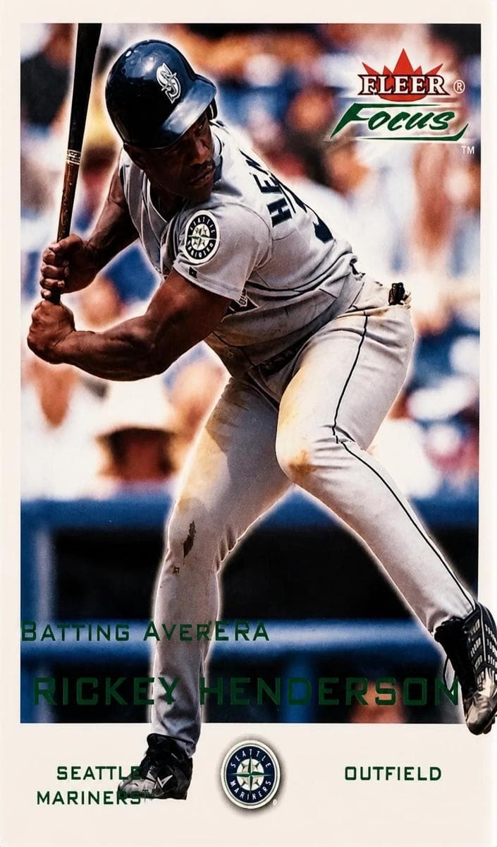 Rickey Henderson 2001 fleer Fleer Focus