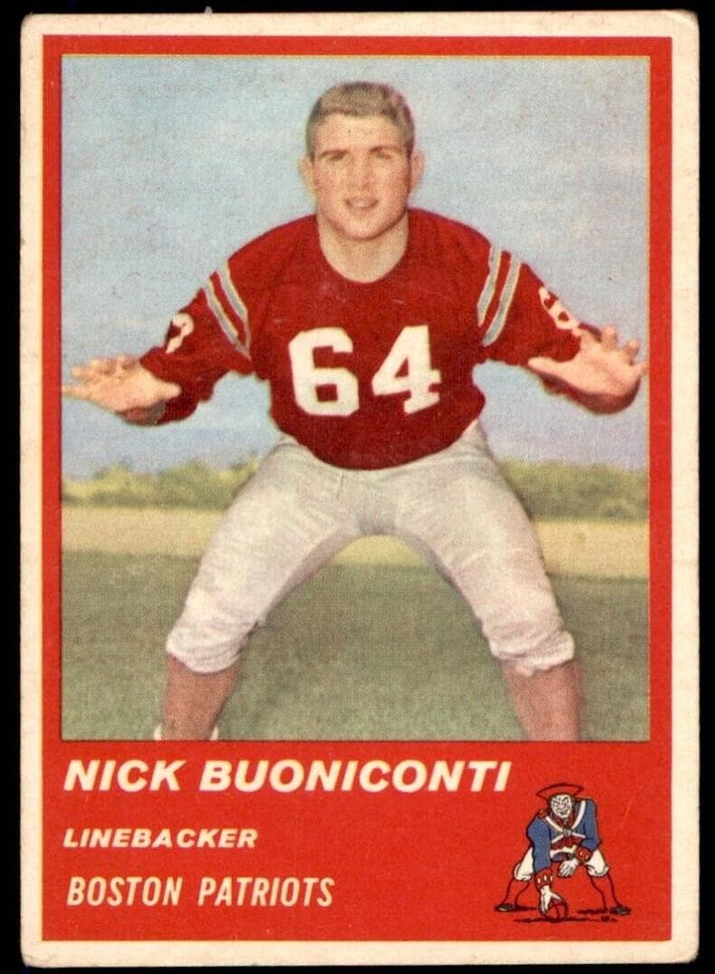 Nick Buoniconti 1963 fleer