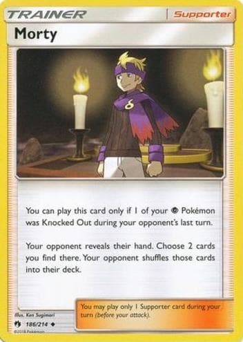 Morty trading card