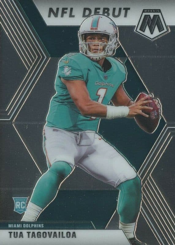 Tua Tagovailoa 2020 panini Mosaic NFL Debut - Choice Fusion Red