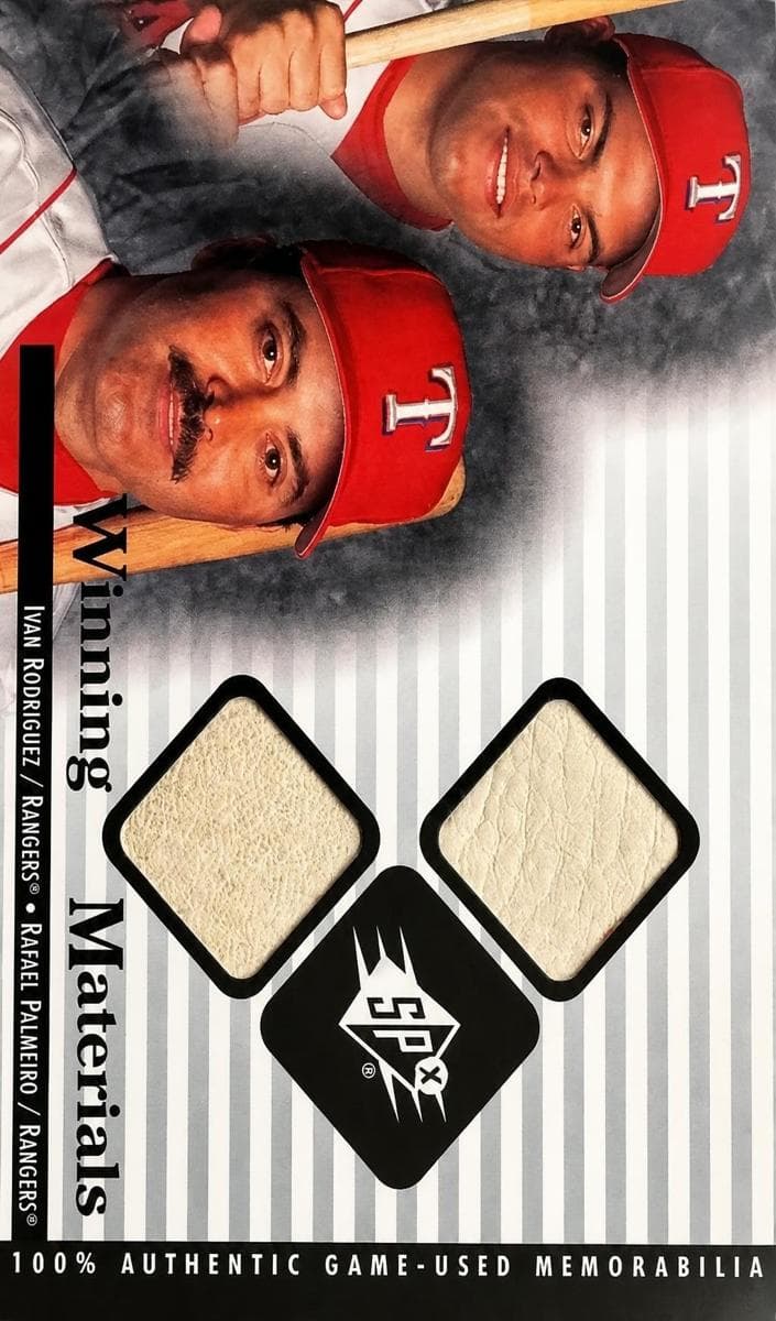 Ivan Rodriguez / Rafael Palmeiro trading card