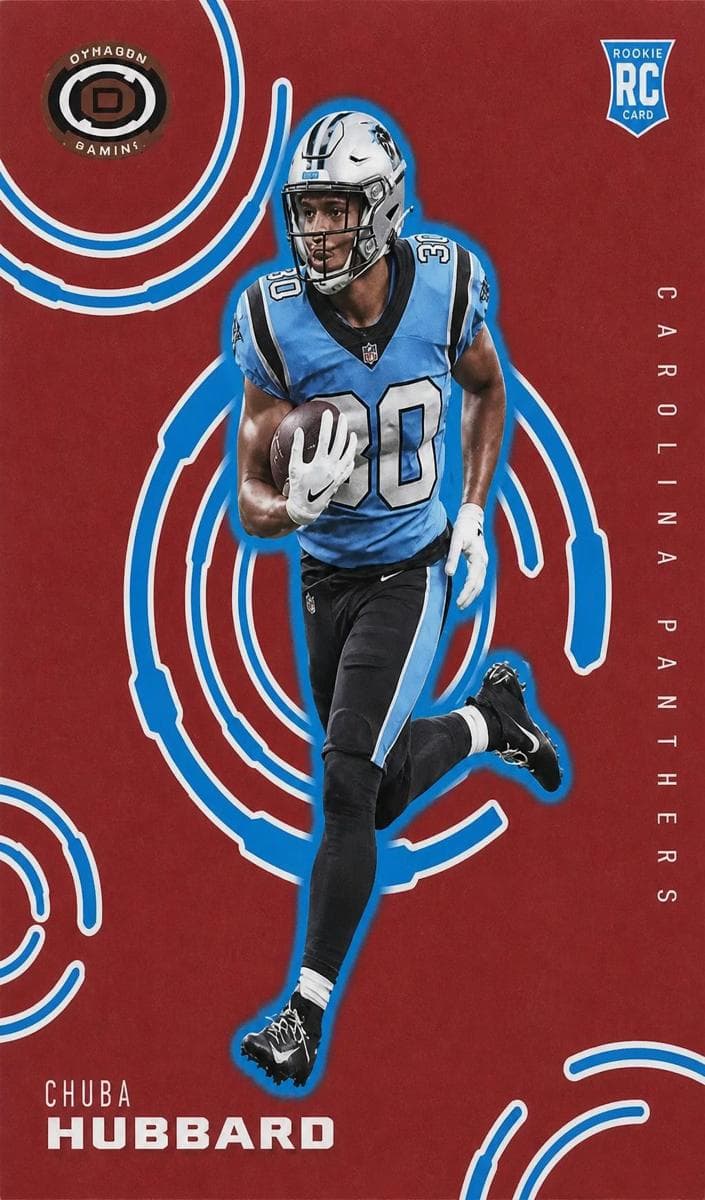 Chuba Hubbard 2021 panini Chronicles Dynagon Football Red