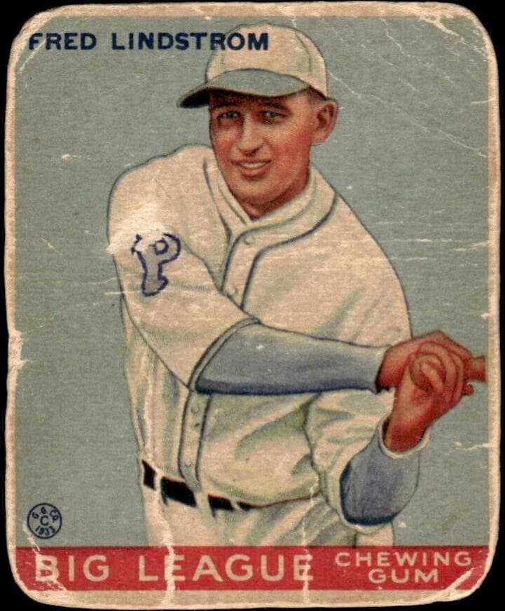Fred Lindstrom 1933 unknown Goudey