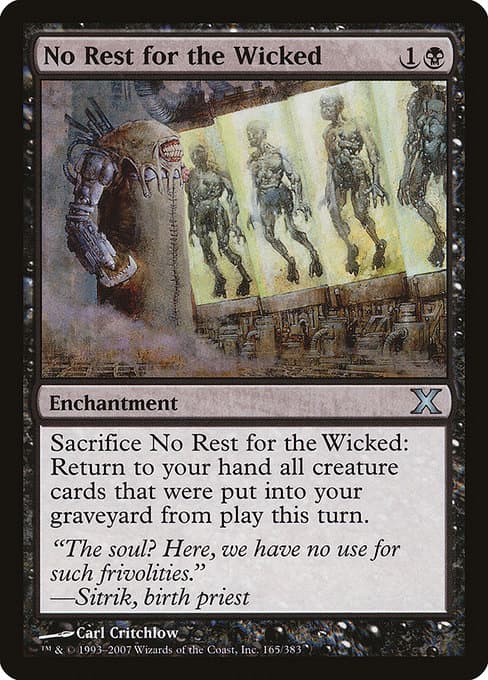 No Rest for the Wicked 1998 Magic: The Gathering