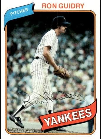 Ron Guidry 1980 topps Topps