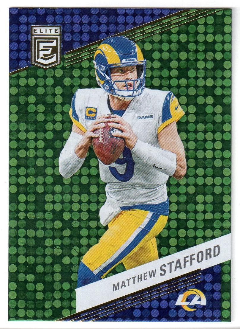 Matthew Stafford 2023 panini Elite Football Green Disco