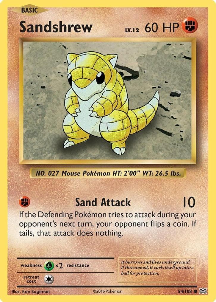 Sandshrew trading card