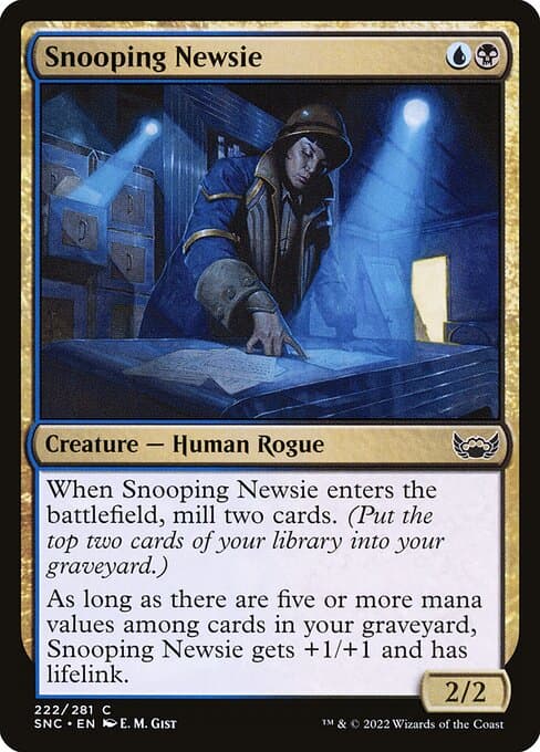 Snooping Newsie 2022 Magic: The Gathering Streets of New Capenna