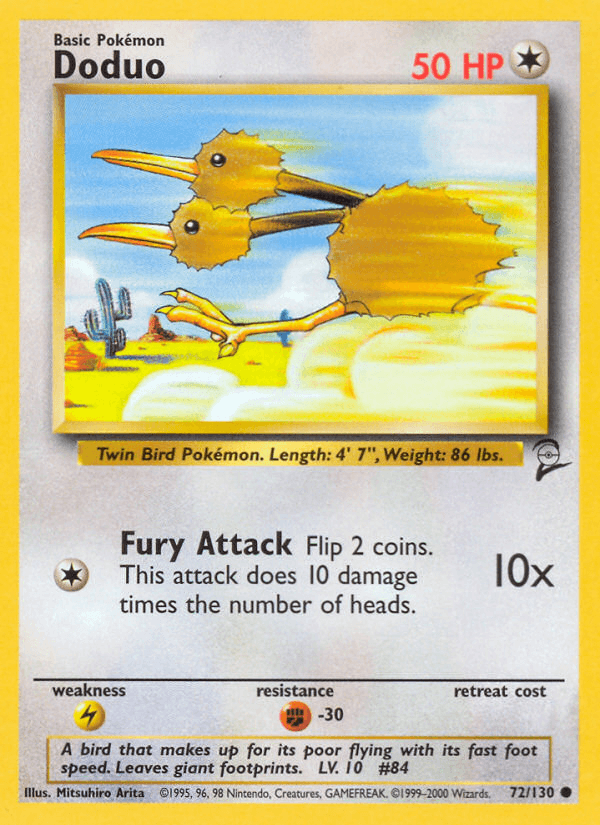 Doduo 2000 Pokemon Base Set 2