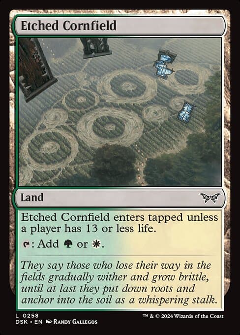 Etched Cornfield 2024 Magic: The Gathering Duskmourn: House of Horror