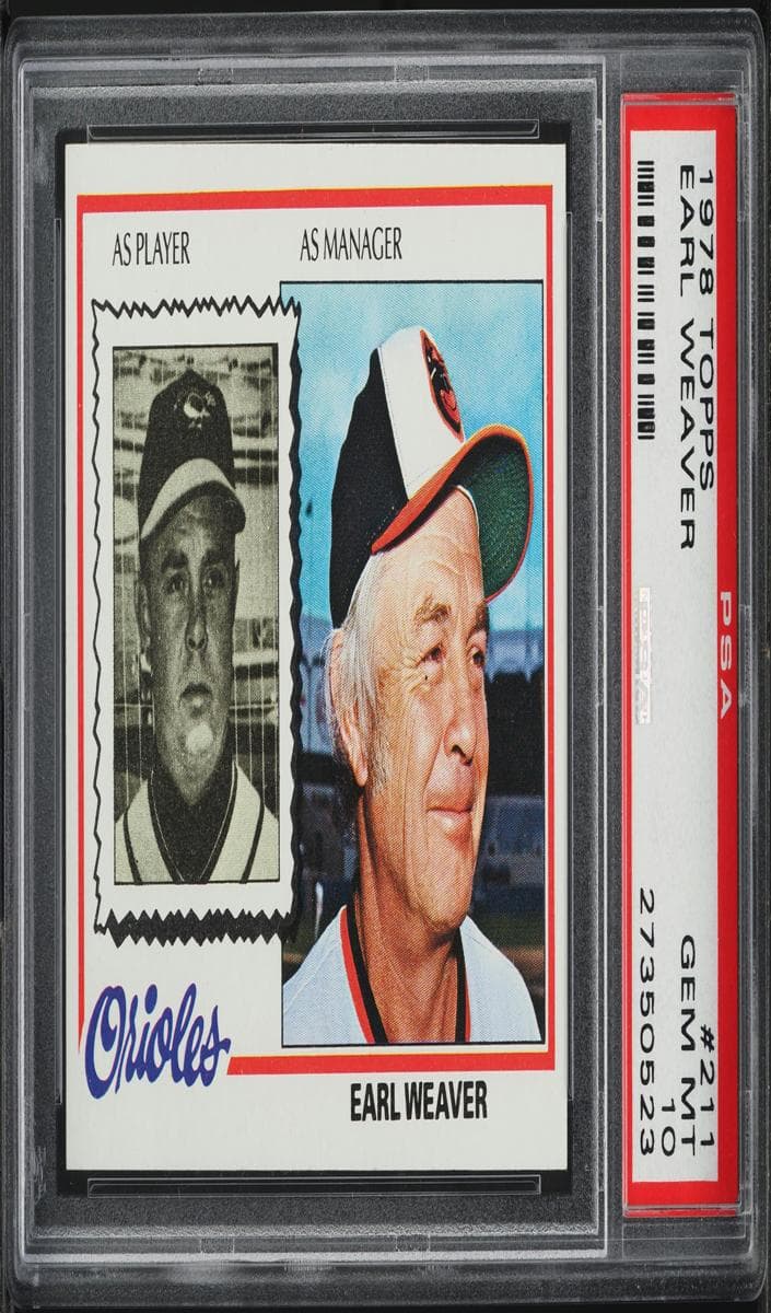 Earl Weaver 1978 topps Topps