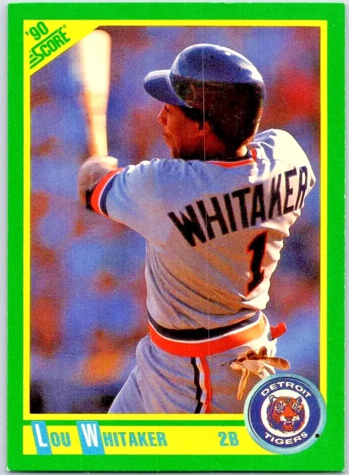 Lou Whitaker 1990 panini Score