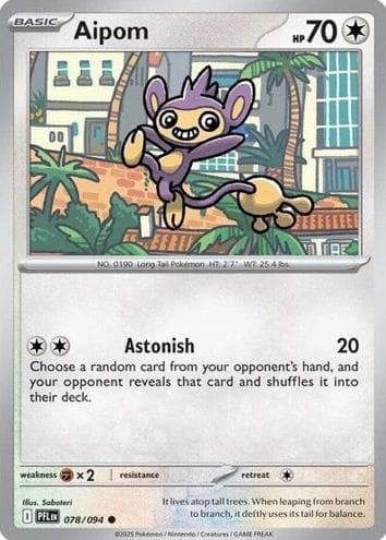 Aipom trading card