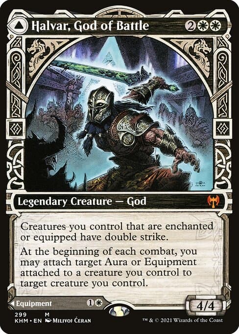 Halvar, God of Battle & Sword of the Realms 2021 Magic: The Gathering Kaldheim Showcase