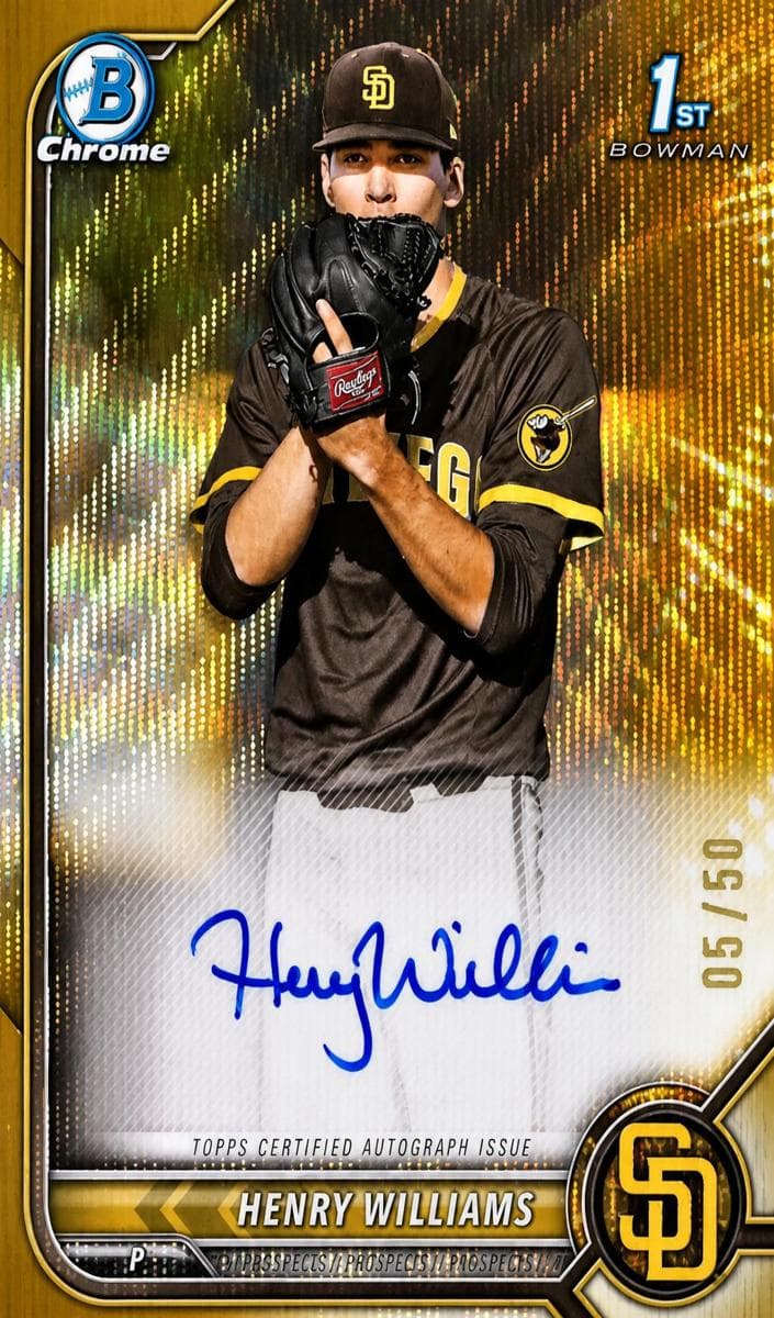 Henry Williams 2022 bowman Bowman Draft