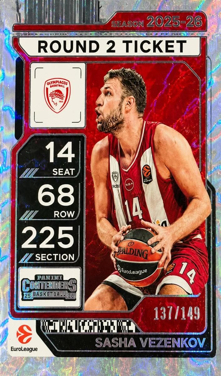 Sasha Vezenkov 2025 panini Panini Contenders EuroLeague