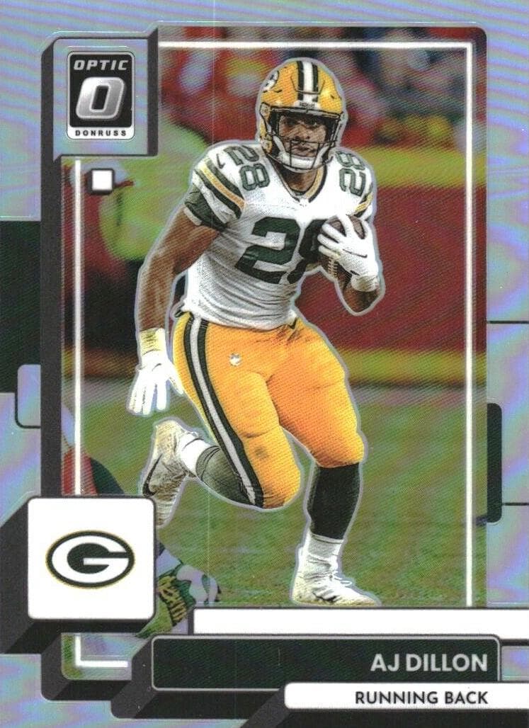 AJ Dillon 2022 panini Donruss Optic