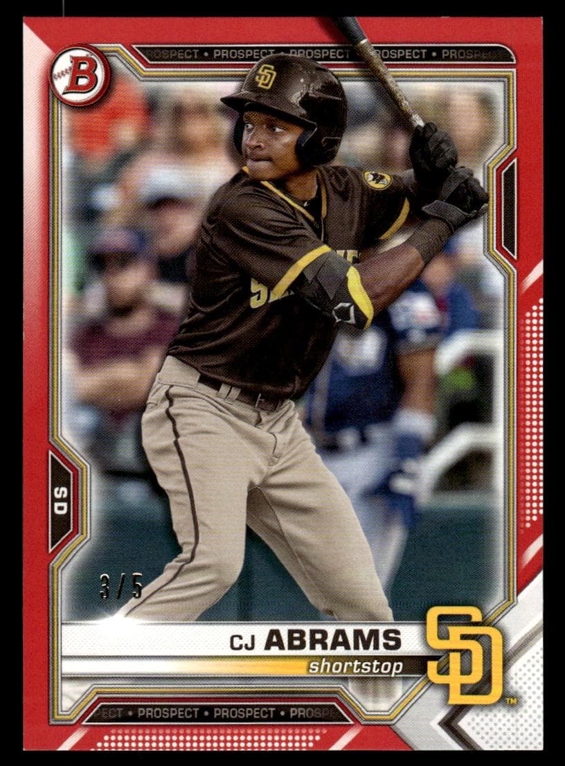 CJ Abrams 2021 bowman Bowman Draft