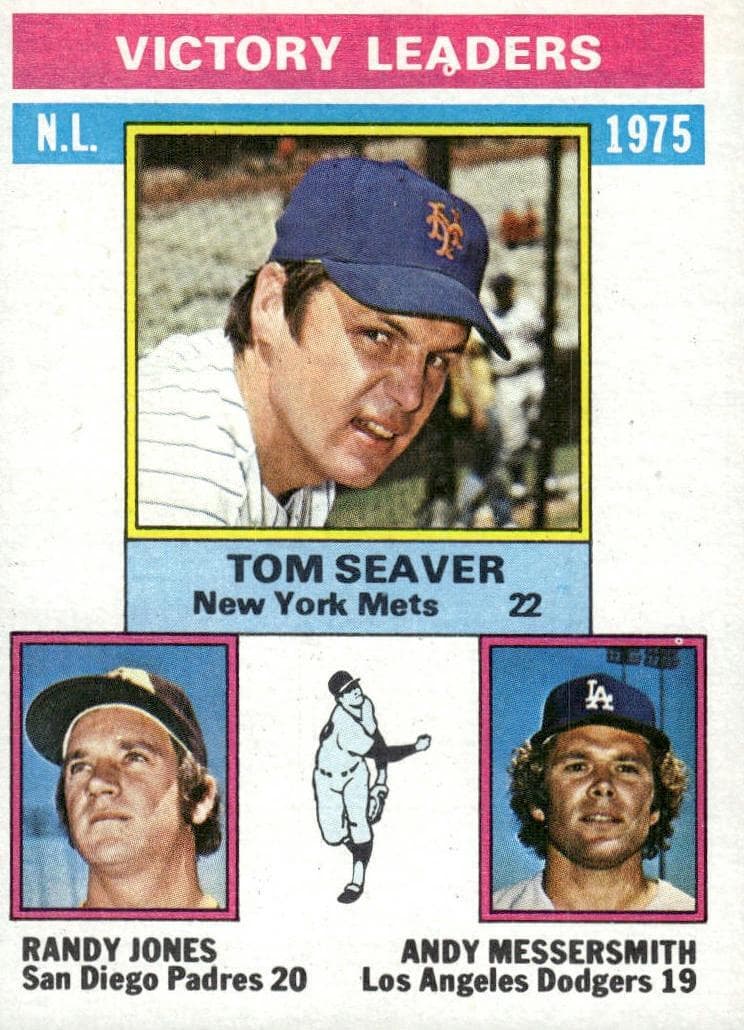 1975 NL Victory Leaders (Tom Seaver / Randy Jones / Andy Messersmith) 1976 topps Topps