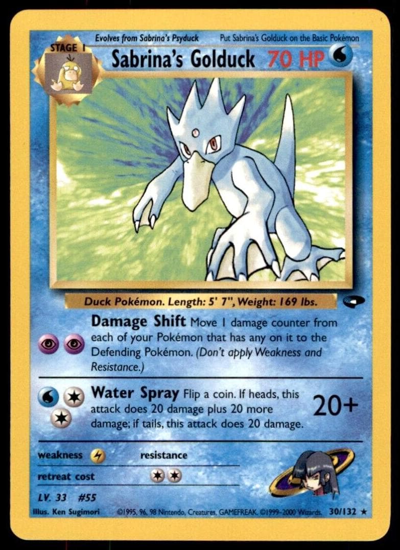 Sabrina's Golduck trading card