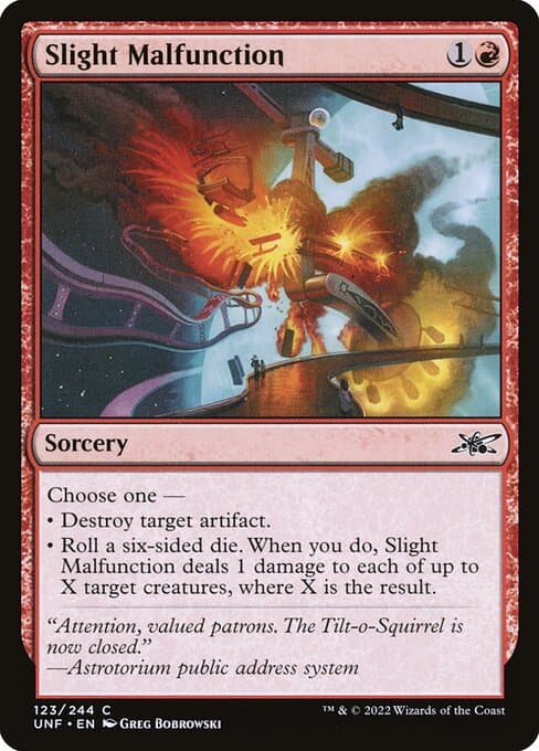 Slight Malfunction 2022 Magic: The Gathering Unfinity