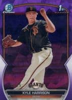 Kyle Harrison 2023 bowman Bowman Chrome Prospects - Lunar Glow Refractor (1st)