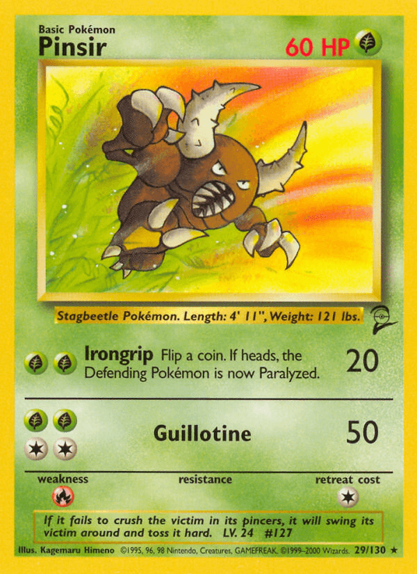 Pinsir 2000 Pokemon Base Set 2