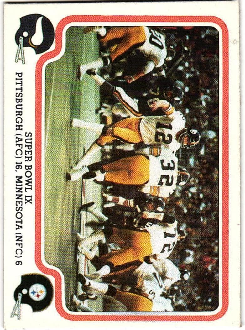Super Bowl IX 1979 fleer