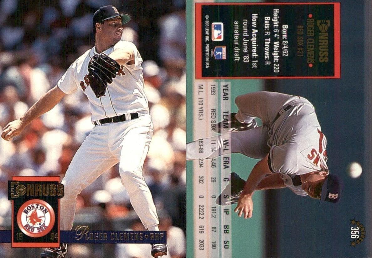 Roger Clemens 1994 panini