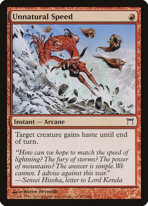 Unnatural Speed 2004 Magic: The Gathering Champions of Kamigawa
