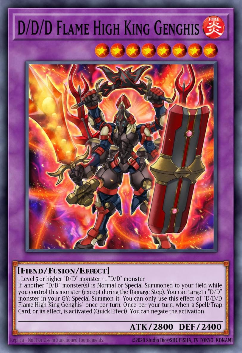 D/D/D Flame High King Genghis 2018 Yu-Gi-Oh! Soul Fusion