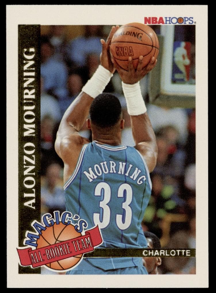 Alonzo Mourning 1992 panini Hoops
