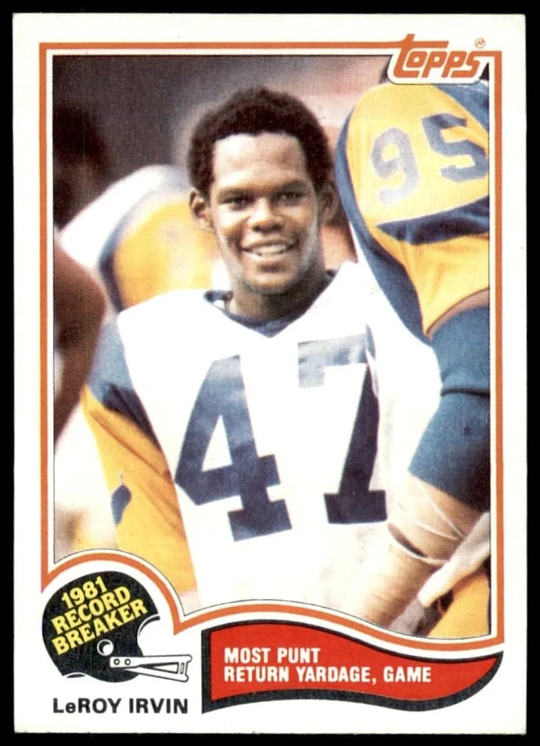 Leroy Irvin 1982 topps Topps