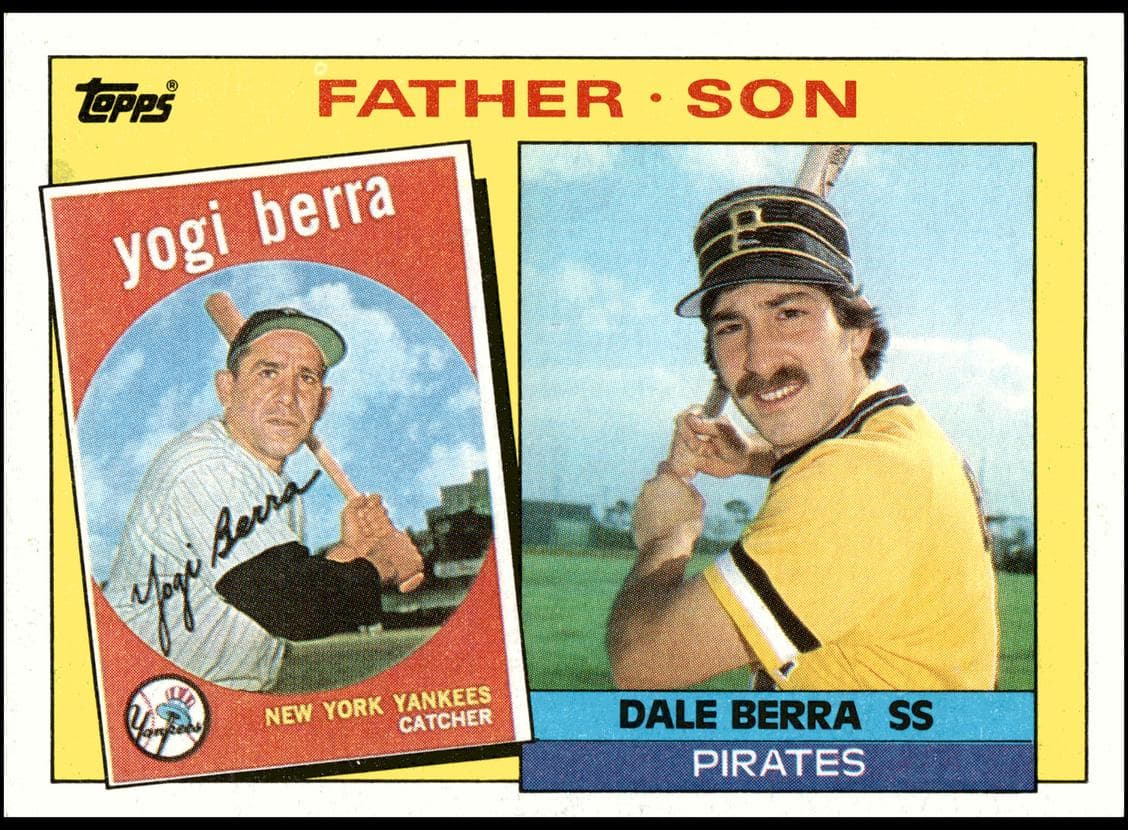Yogi Berra / Dale Berra trading card