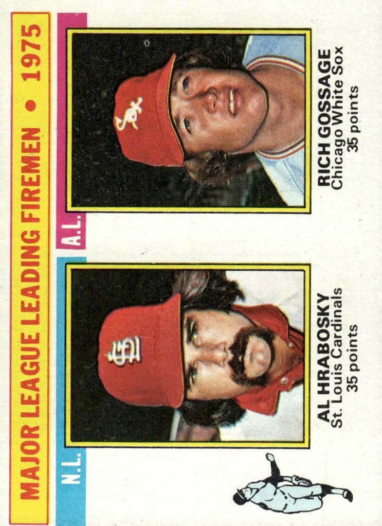 1975 Major League Leading Fireman (Al Hrabosky / Rich Gossage) 1976 topps Topps