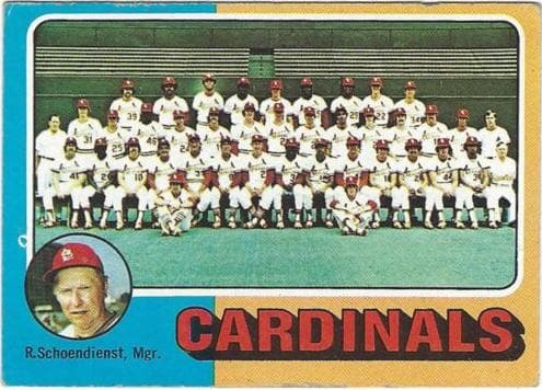 St. Louis Cardinals / Red Schoendienst 1975 topps Topps