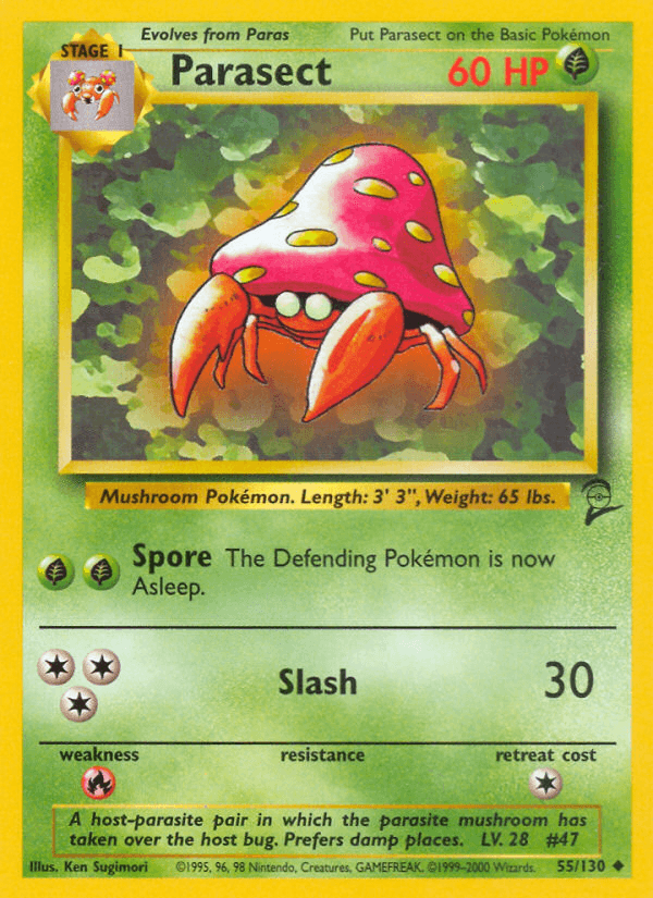 Parasect 2000 Pokemon Base Set 2