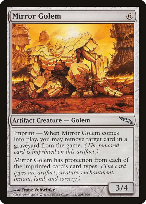Mirror Golem 2003 Magic: The Gathering Mirrodin