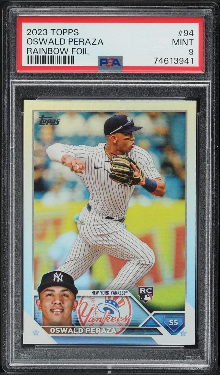 Oswald Peraza trading card