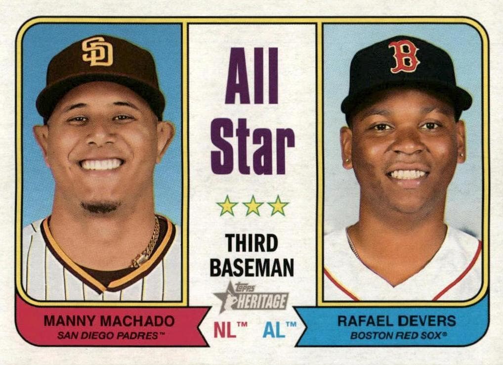 Manny Machado / Rafael Devers trading card