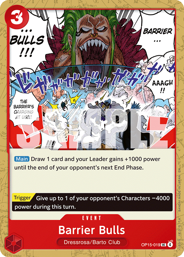 Barrier Bulls 2026 One Piece