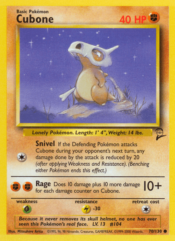 Cubone 2000 Pokemon Base Set 2