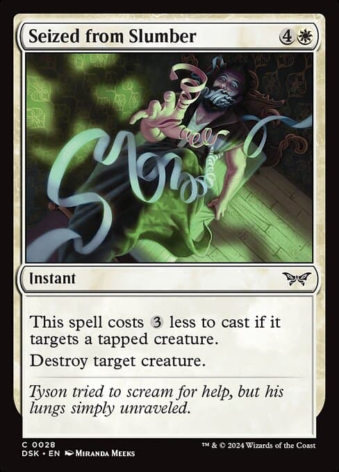 Seized from Slumber 2024 Magic: The Gathering Duskmourn: House of Horror